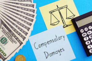 compensatory damages is shown using a text