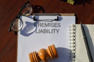 Legal Grounds of Responsibility Premises Liability Document with Gavel